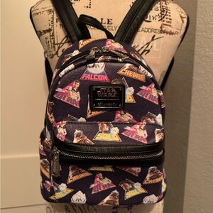 Loungefly Yellow and Black Patterned Interior Backpack